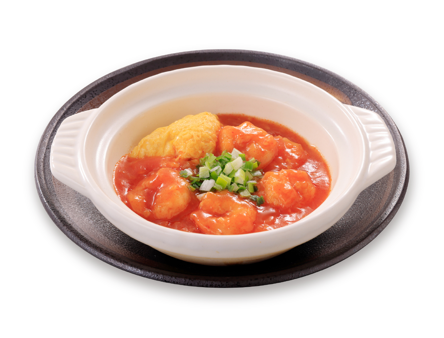 ふんわり玉子と土鍋エビチリソース(15時〜)