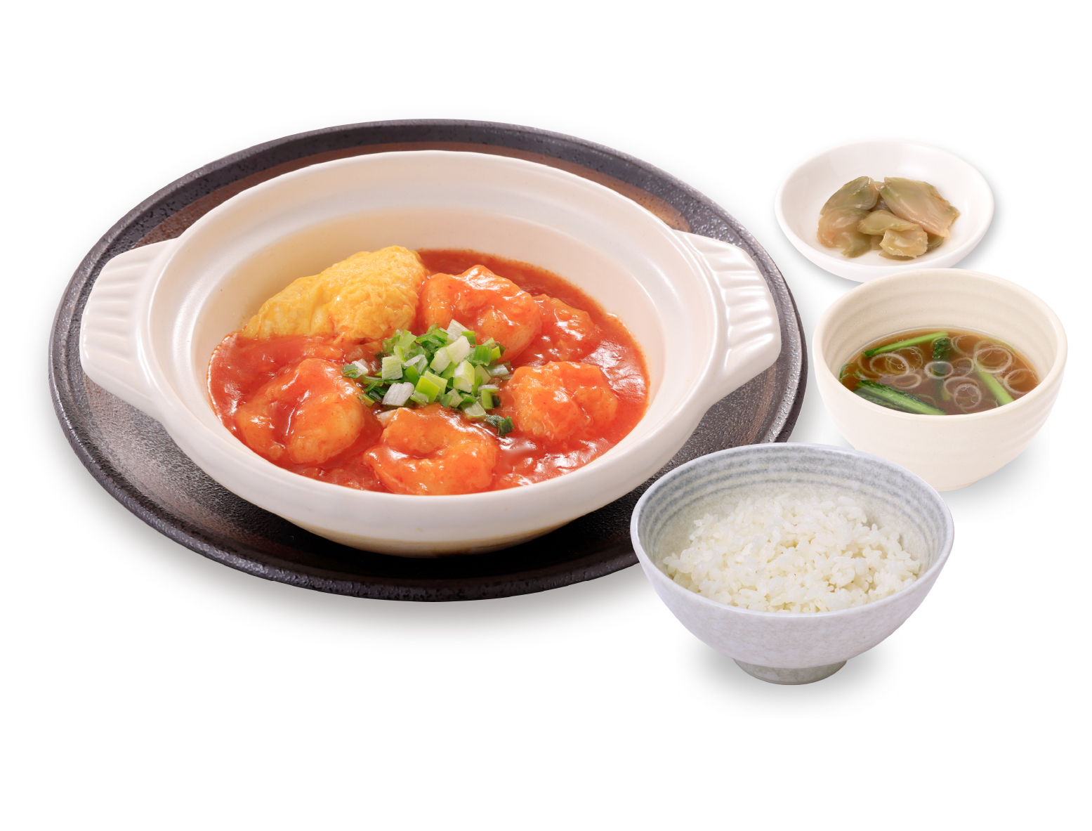 ふんわり玉子と土鍋エビチリソースセット(15時〜)