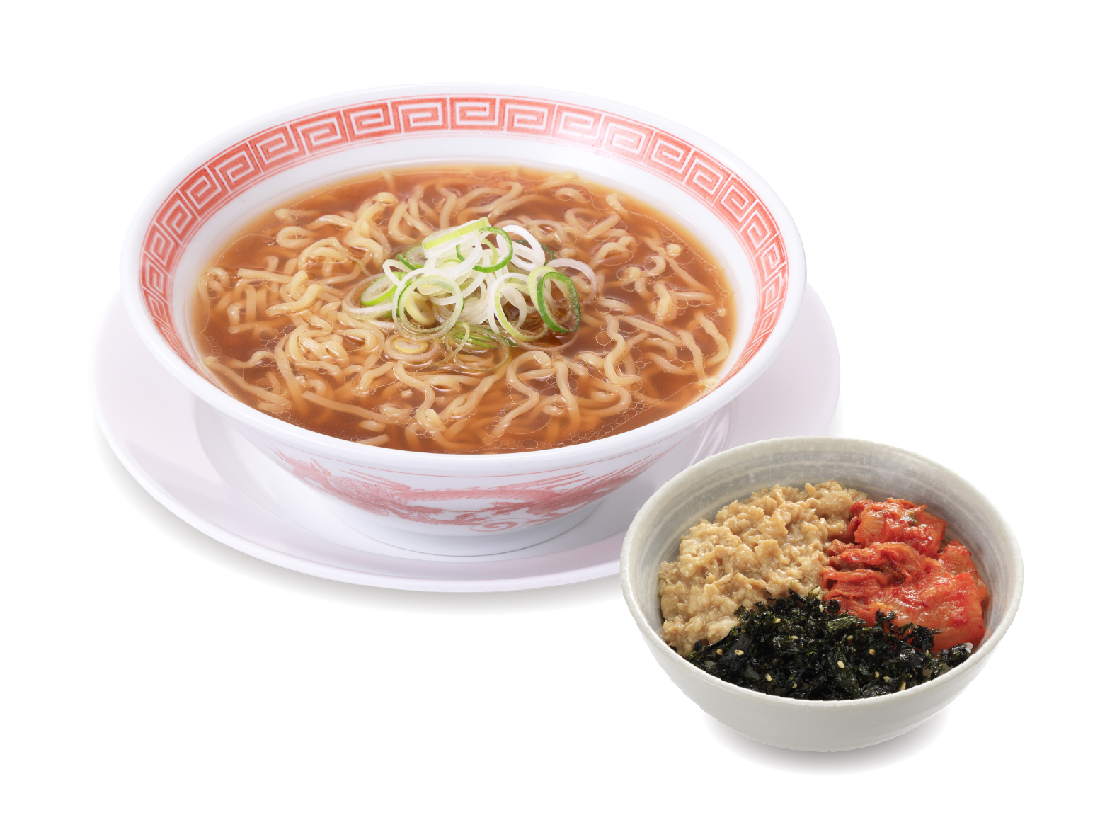 素らーめん鶏そぼろキムチ丼セット