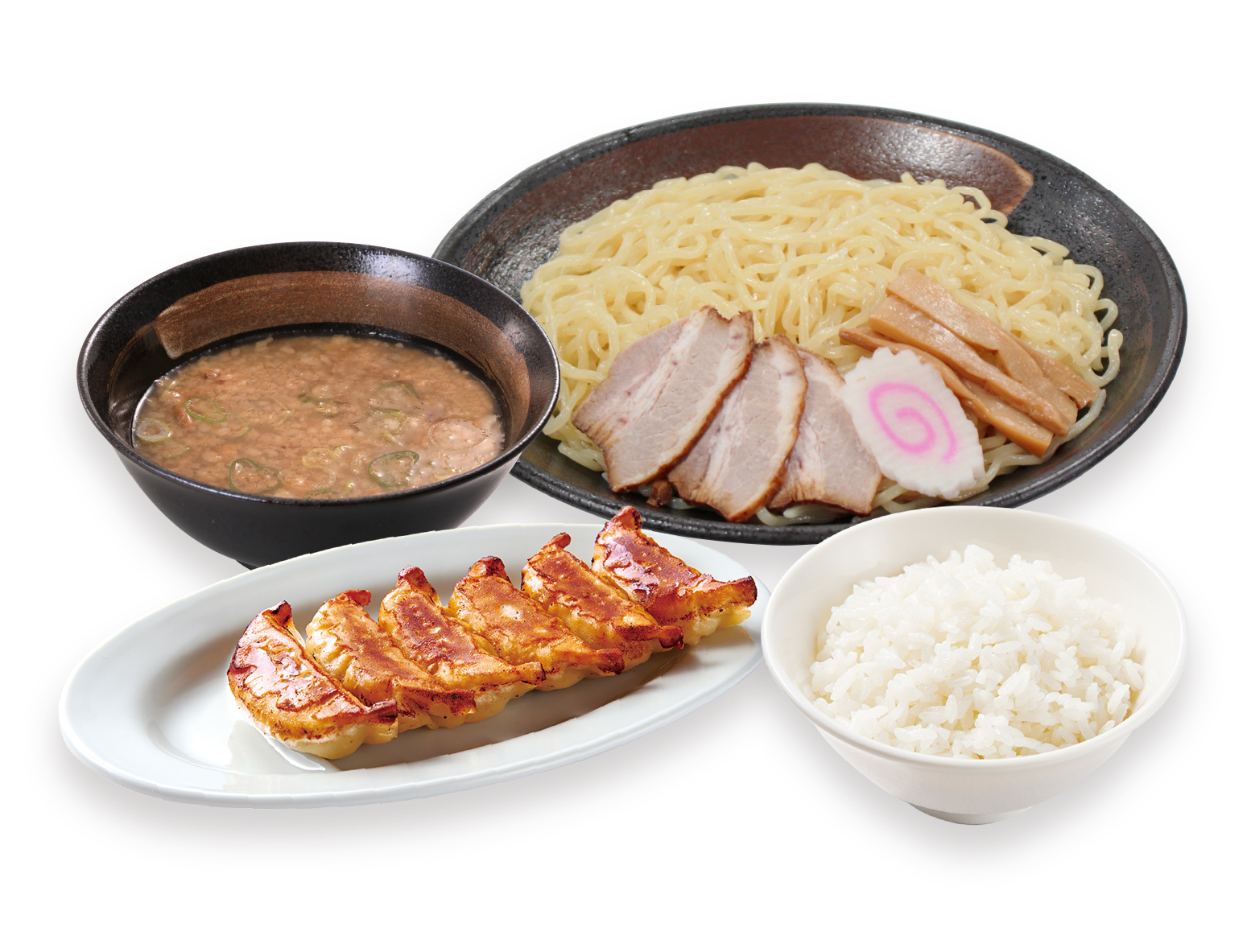 魚介豚骨つけめん＆焼餃子＆半ライスセット