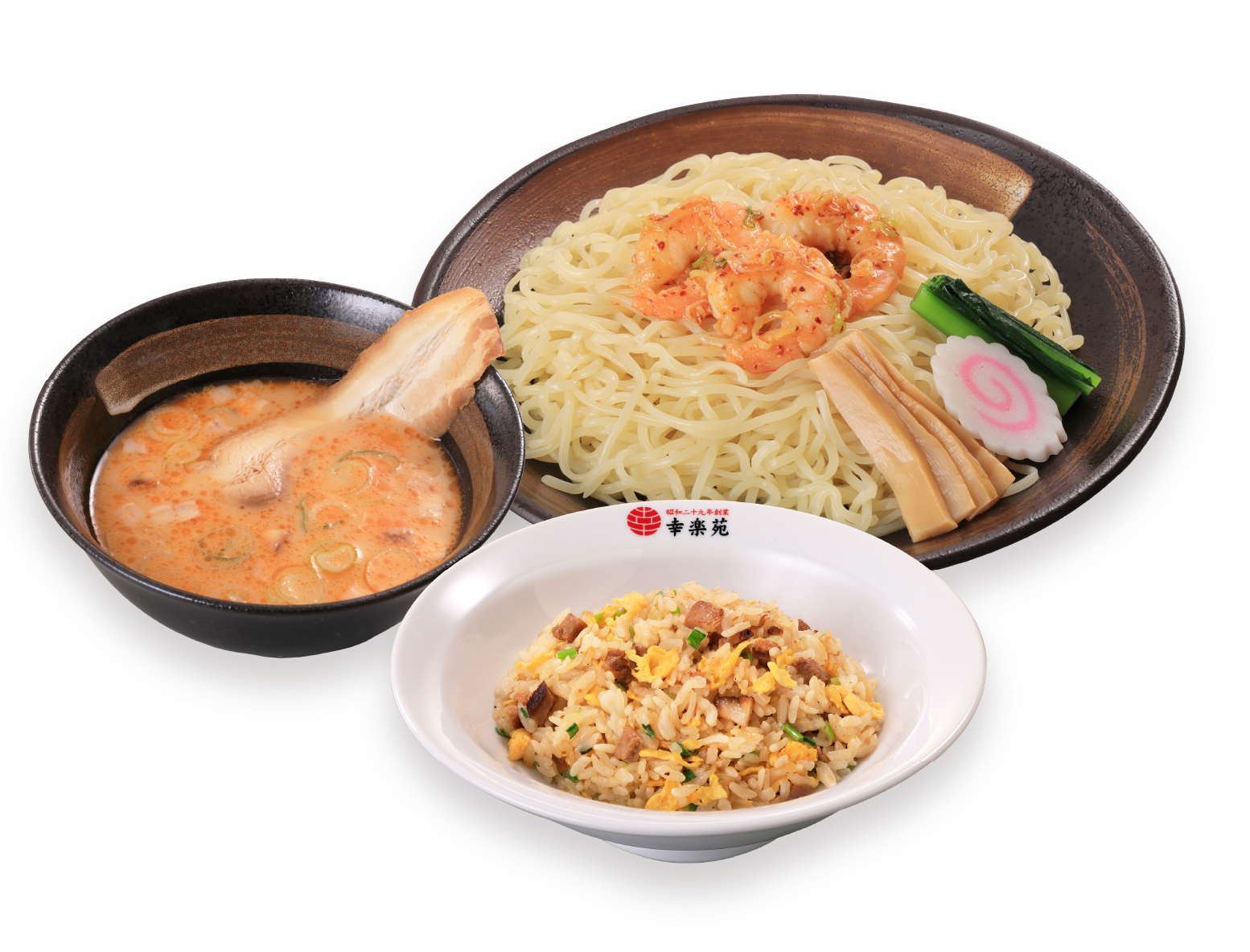 エビ味噌つけめん チャーハンセット